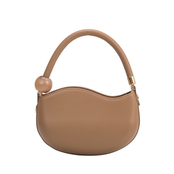 MELLIE BIANCO Tan Beige Faux Leather Marbled Pearl Crossbody Jennie Bag Handbag - Picture 14 of 15